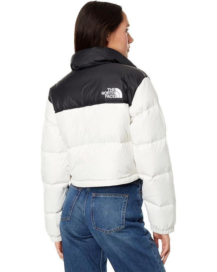Bunda The North Face Nuptse Short Jacket White Black - SneakerDefinition