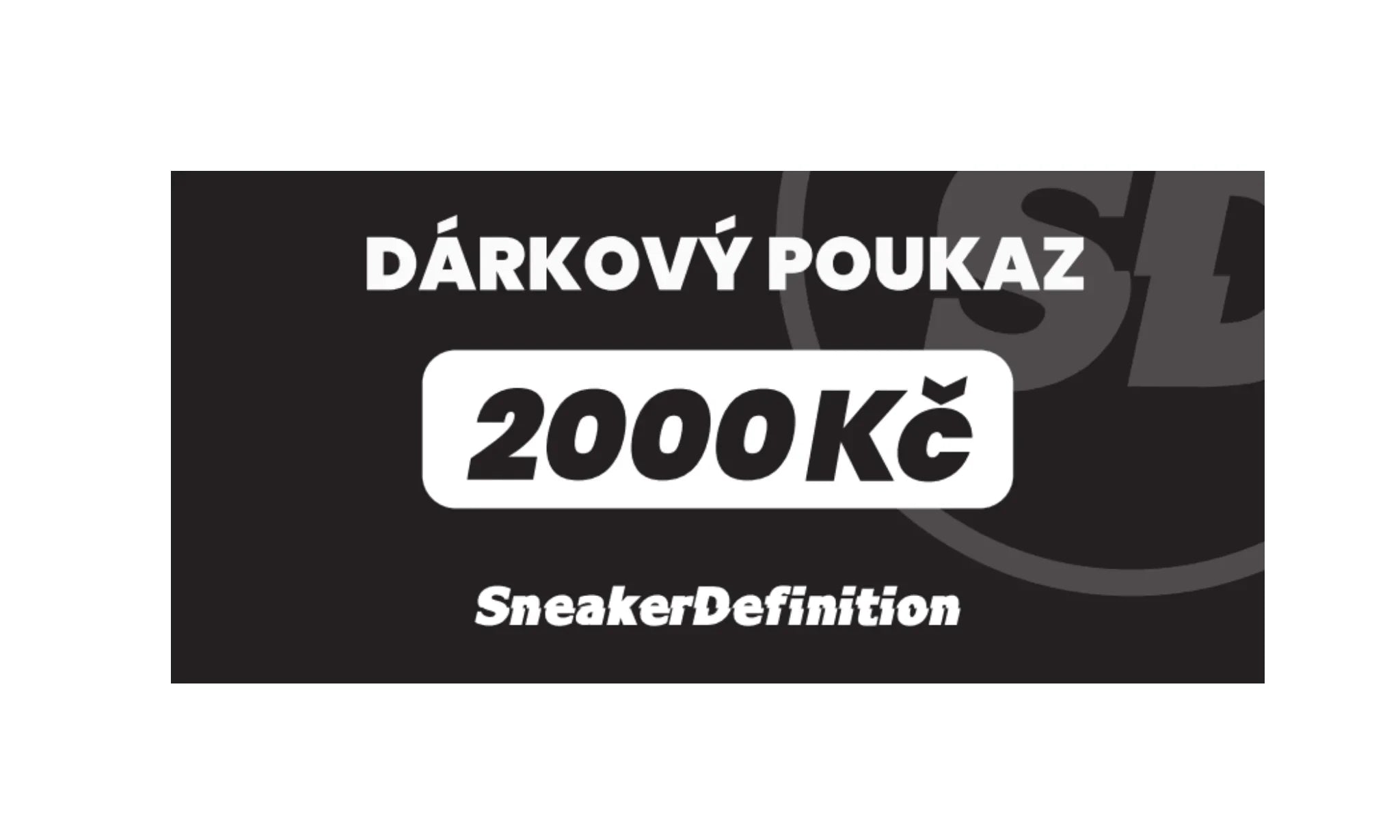 Fyzický voucher na 2000 Kč - SneakerDefinition