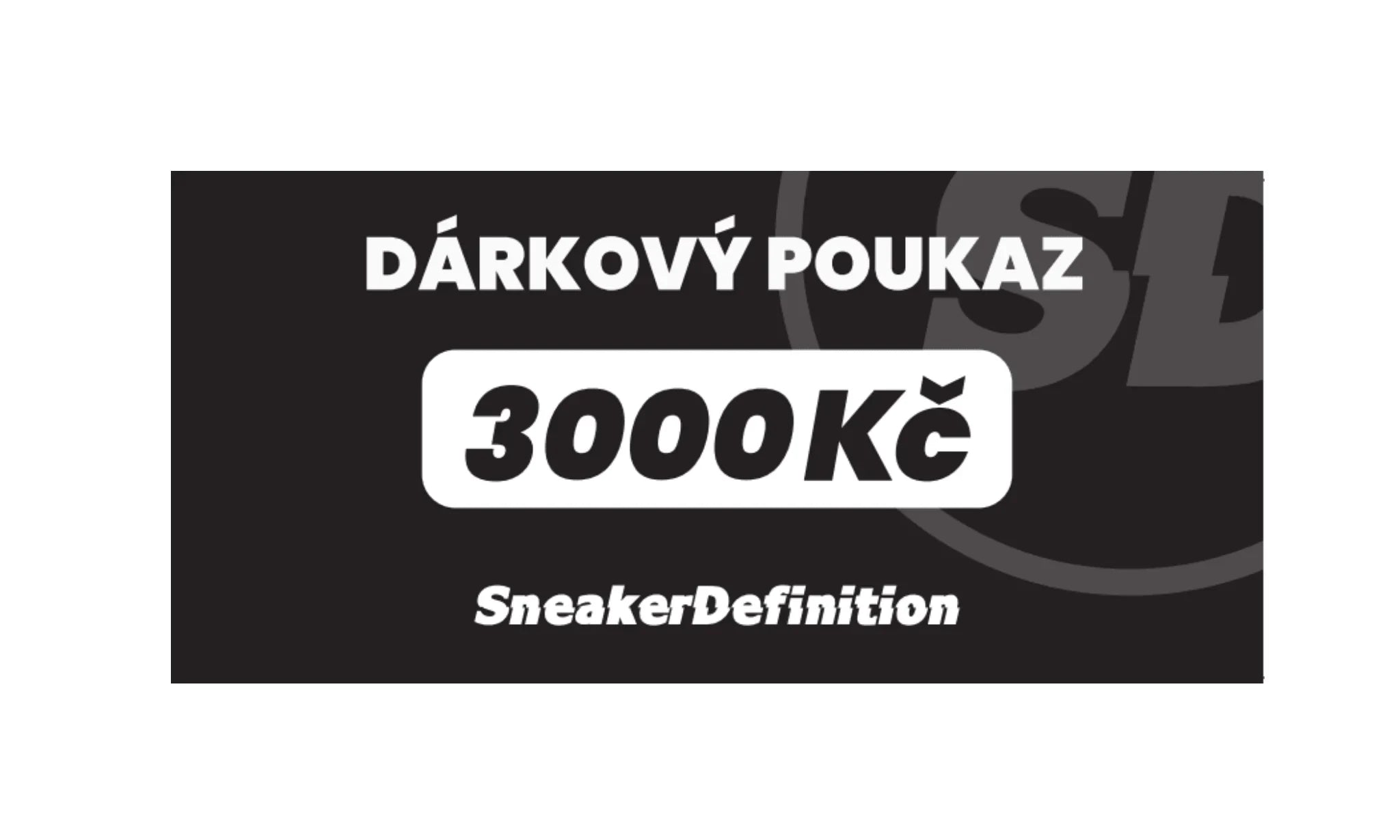 Fyzický voucher na 3000 Kč - SneakerDefinition