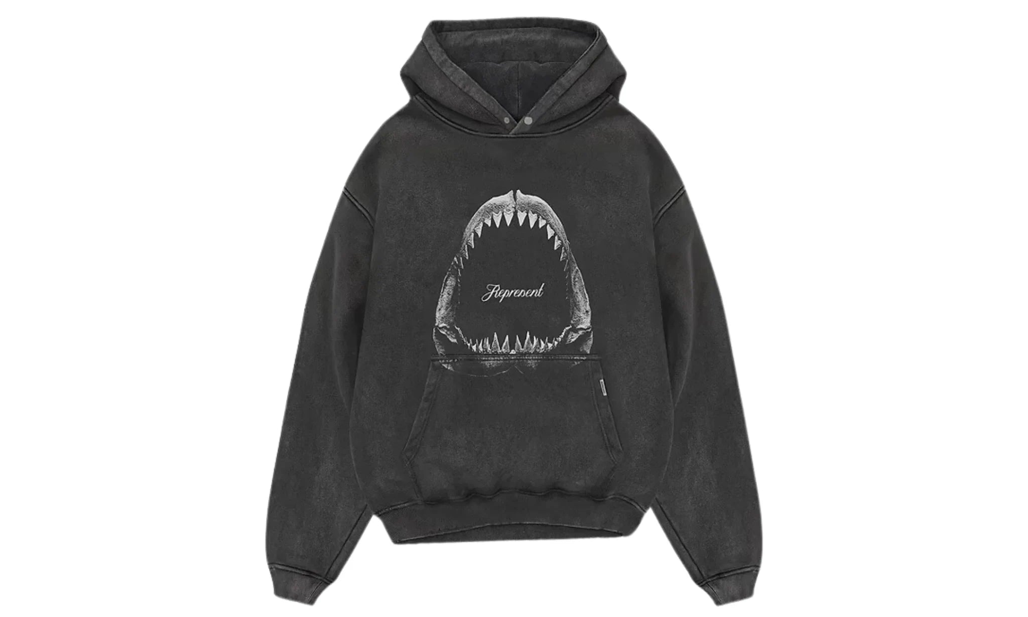 Mikina Represent Shark Jaws Hoodie - Vintage Grey - SneakerDefinition