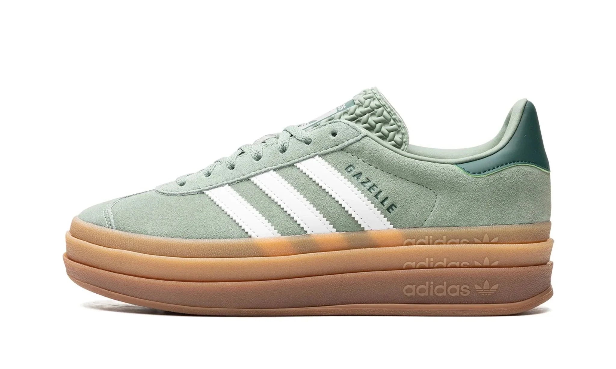 Obuv Adidas Gazelle Bold Silver Green Gum (W) - SneakerDefinition