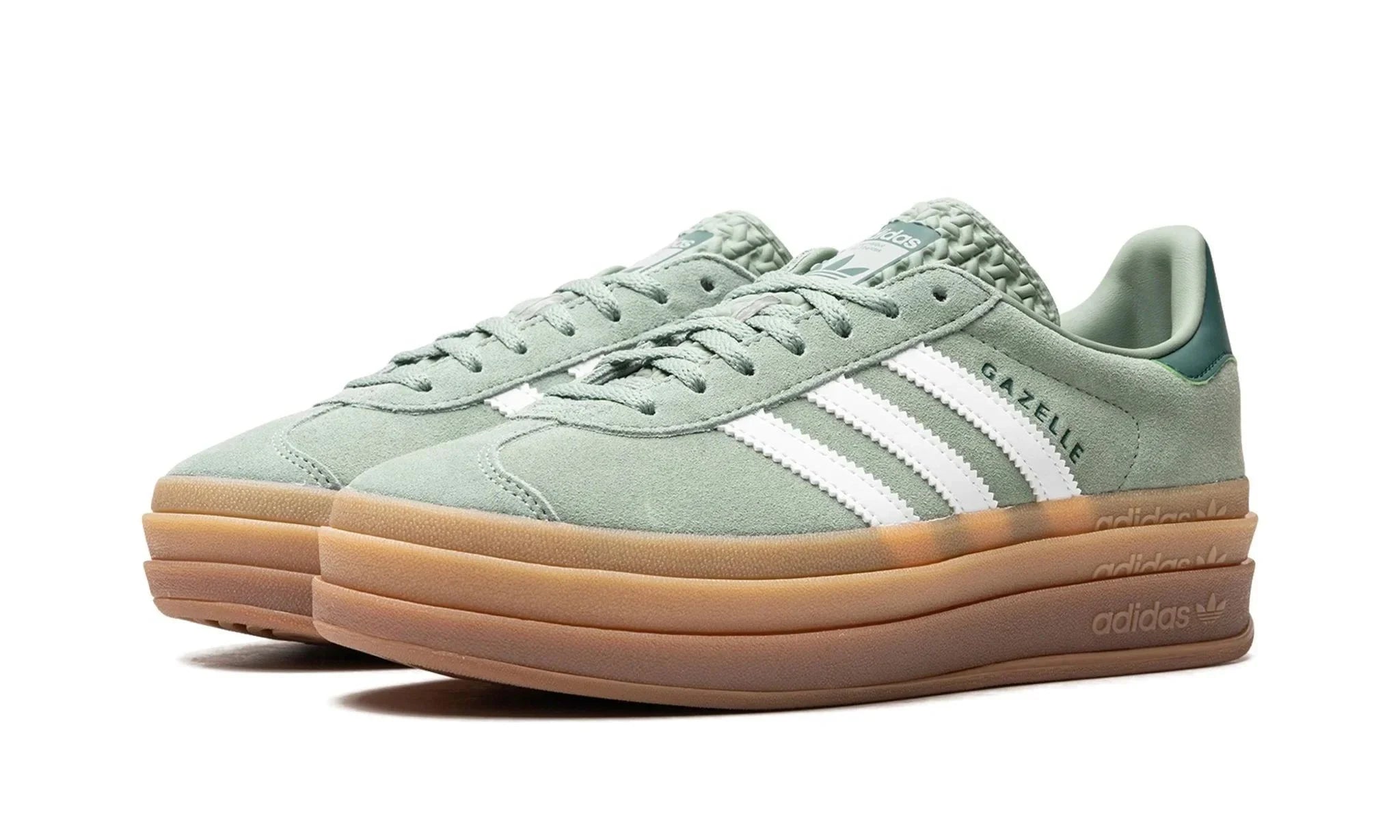 Obuv Adidas Gazelle Bold Silver Green Gum (W) - SneakerDefinition