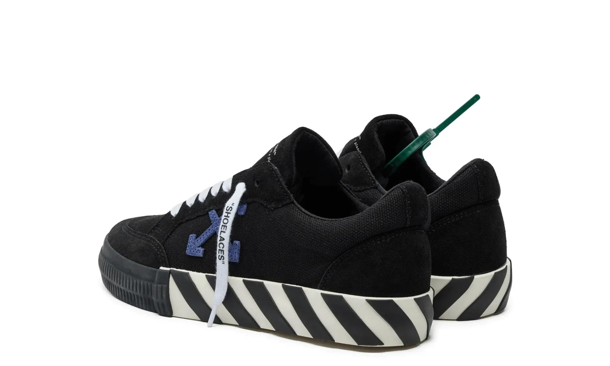 Obuv OFF-WHITE Vulc Low Canvas White Black Dark Blue (SS22) - SneakerDefinition