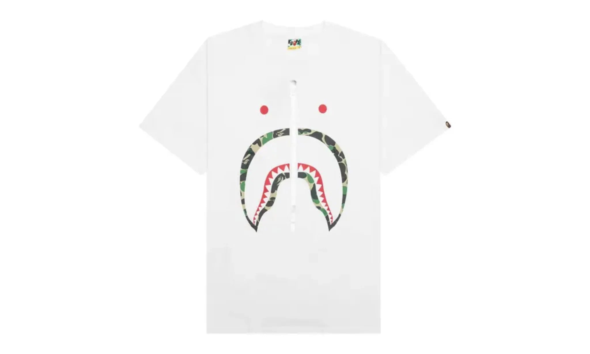 Tričko BAPE ABC Camo Shark Tee White/Green - SneakerDefinition