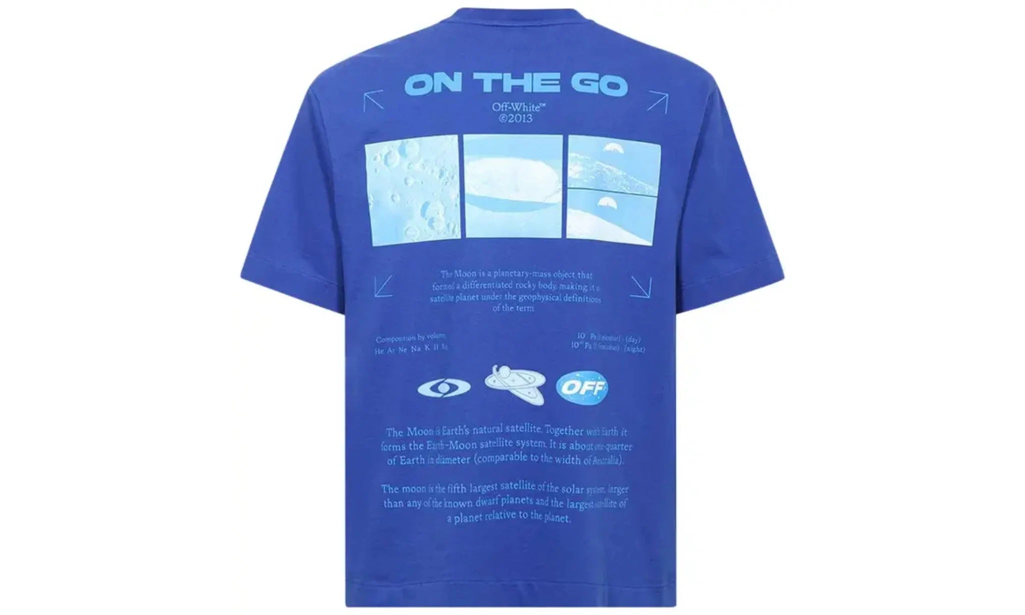 Tričko Off-White On The Go Moon Skate Tee Blue - SneakerDefinition