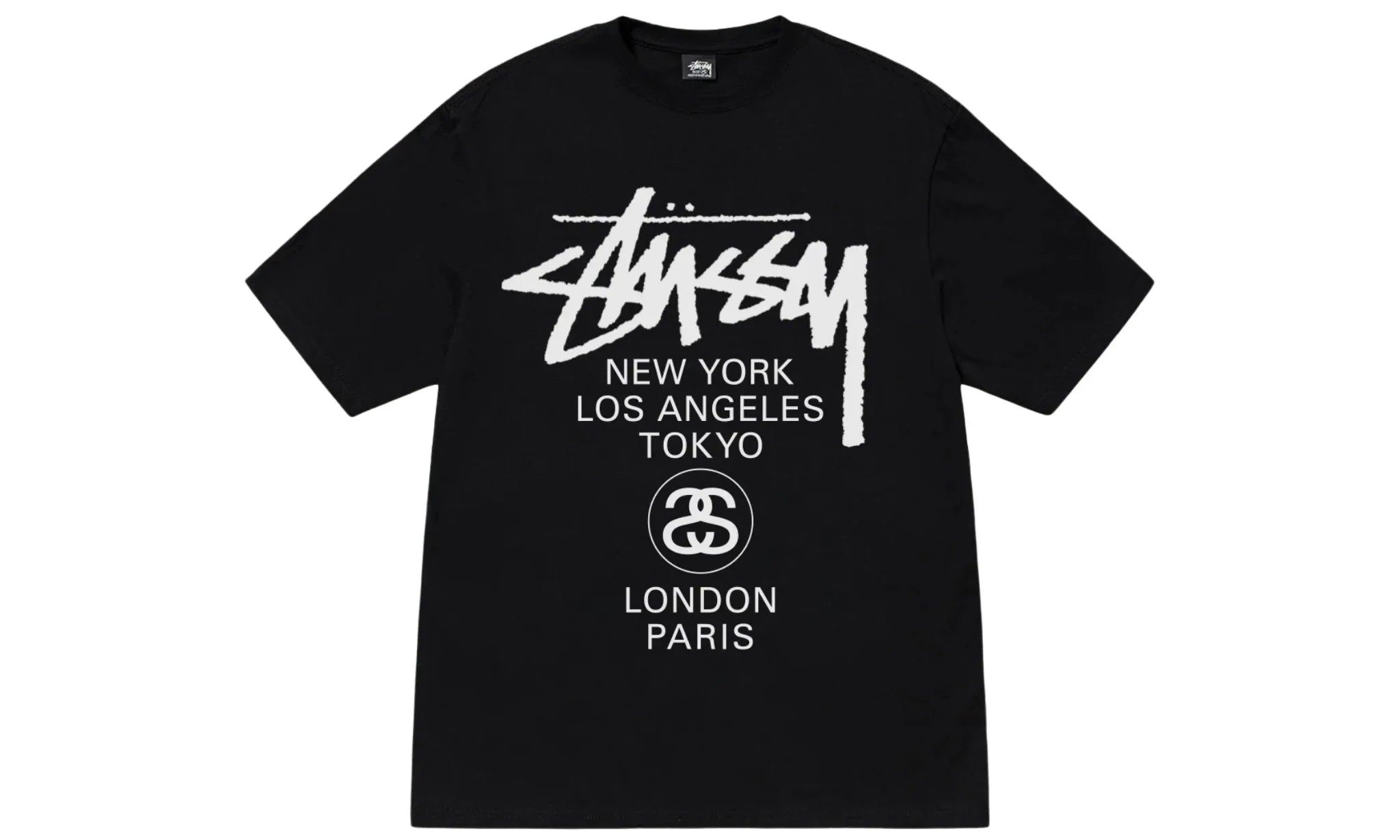 Tričko Stüssy World Tour Tee Black - SneakerDefinition