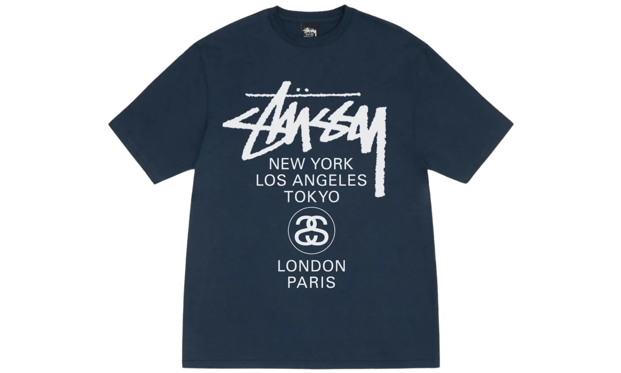 Tričko Stüssy World Tour Tee Navy - SneakerDefinition