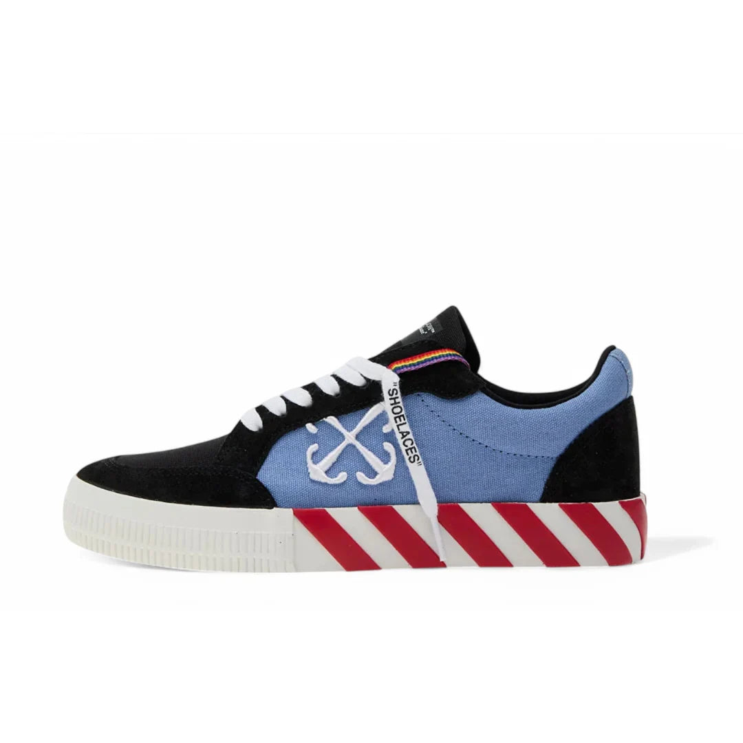 Obuv OFF-WHITE Vulc Low Black Light Blue (GS) - SneakerDefinition