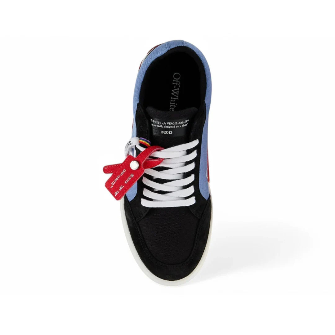 Obuv OFF-WHITE Vulc Low Black Light Blue (GS) - SneakerDefinition