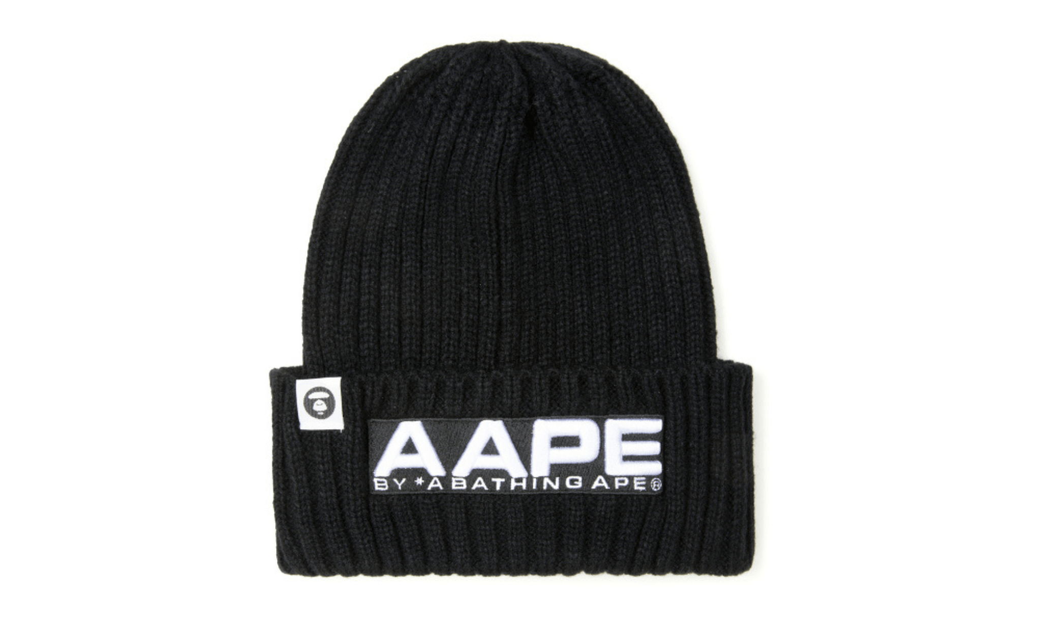 Beanie Aape By A Bathing Ape Ribbed Beanie Black - SneakerDefinition