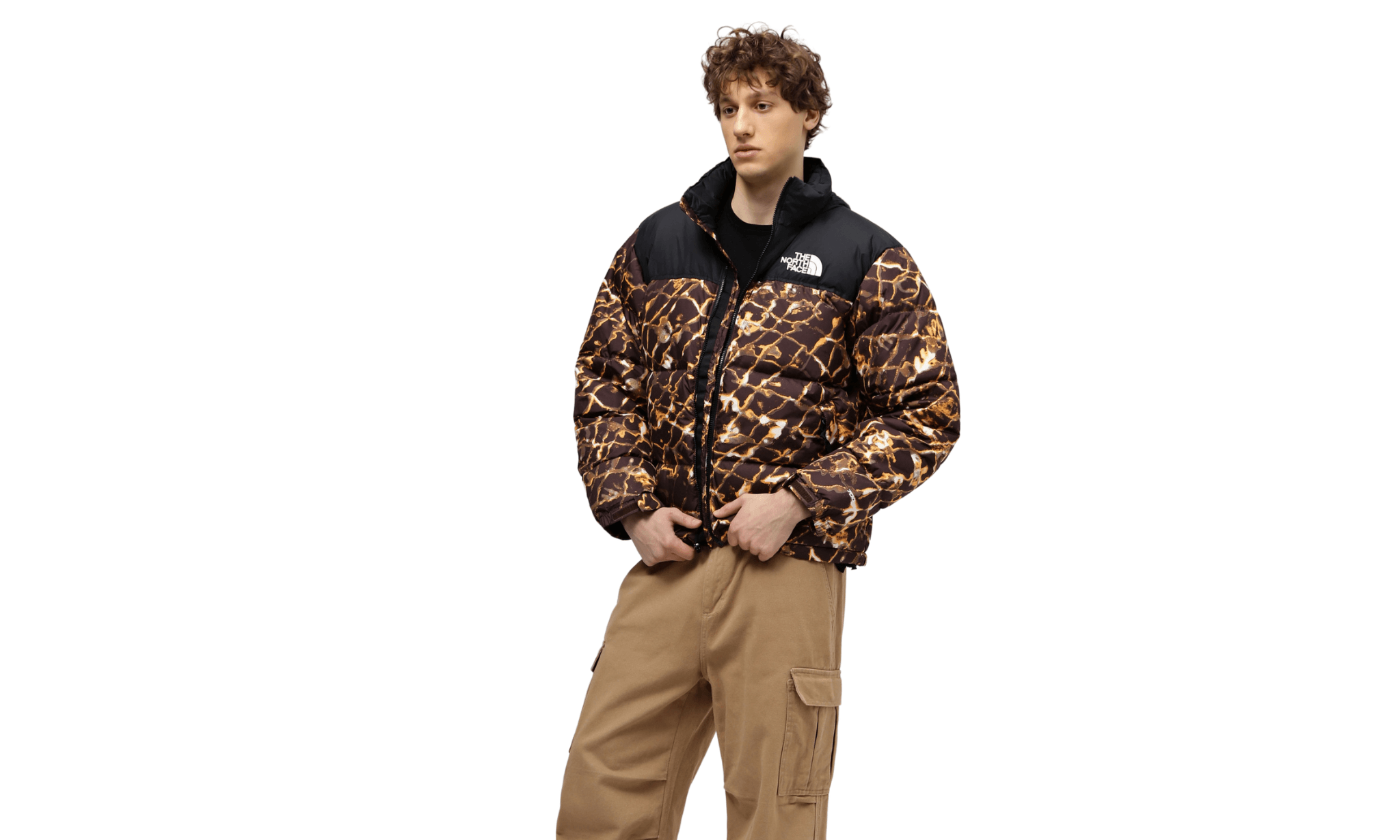 Bunda The North Face 1996 Retro Nuptse 700 Fill Jacket Coal Brown Water Distortion - SneakerDefinition