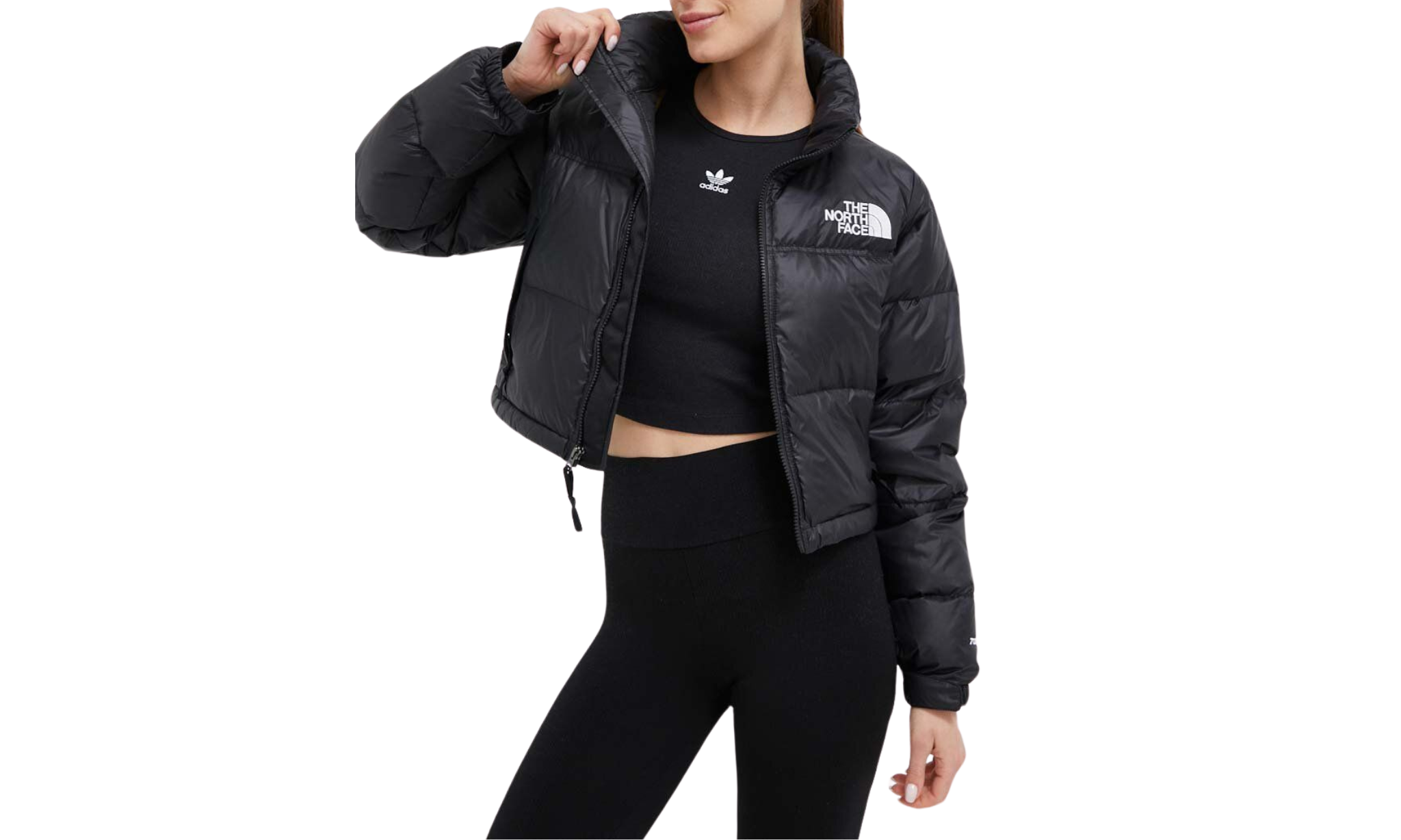 Bunda The North Face Womens Nuptse 700 Fill Short Jacket Black - SneakerDefinition