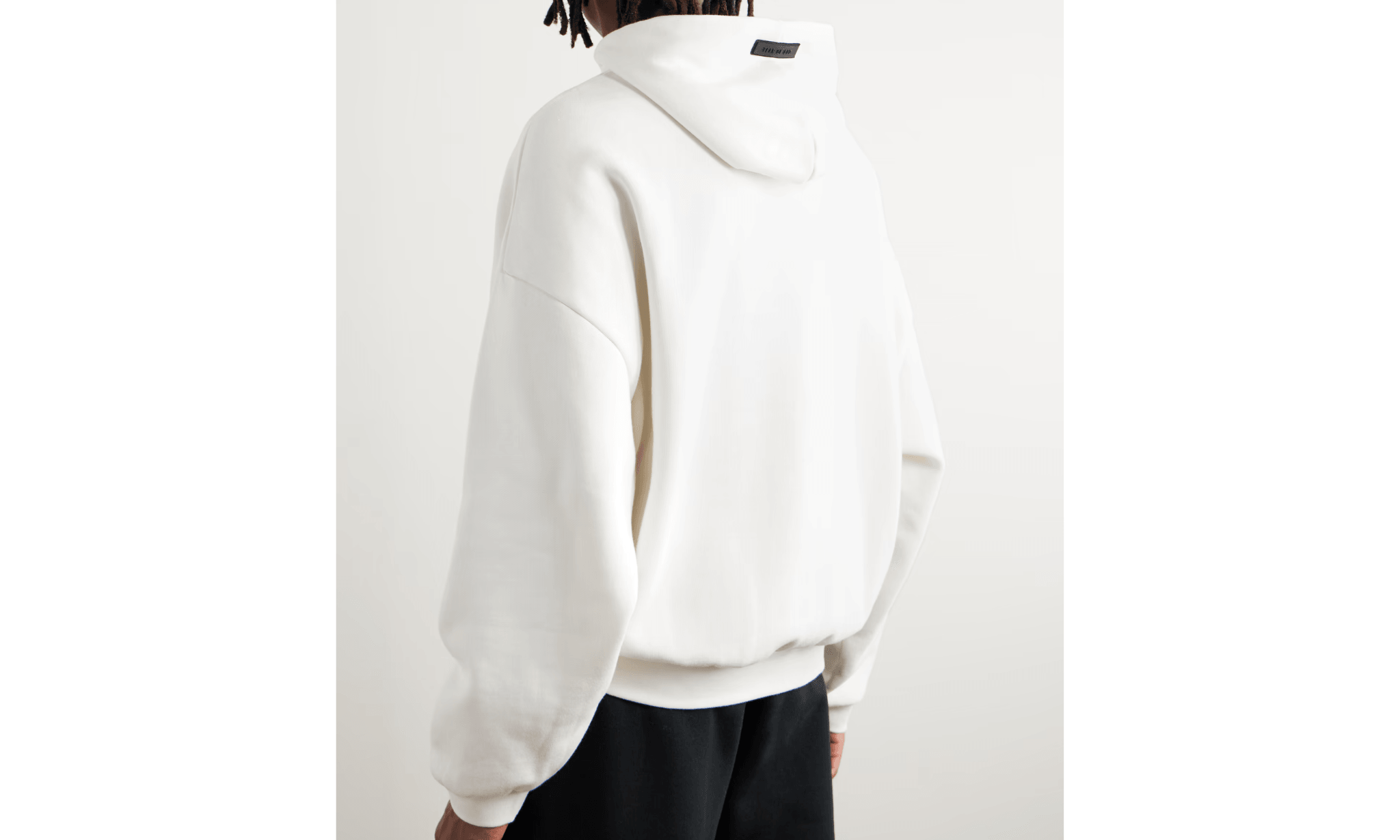 Mikina Fear Of God Essentials Logo-Appliquéd Hoodie White - SneakerDefinition