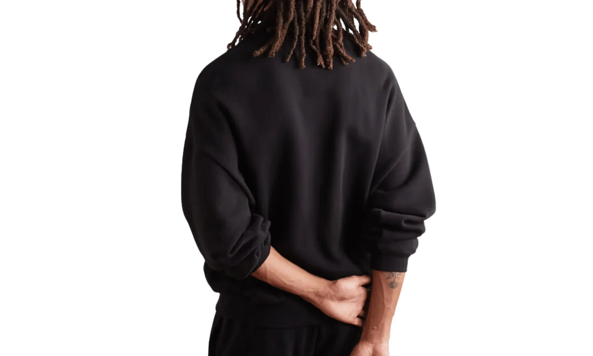 Mikina Fear Of God Essentials Logo-Appliquéd Sweatshirt Black - SneakerDefinition