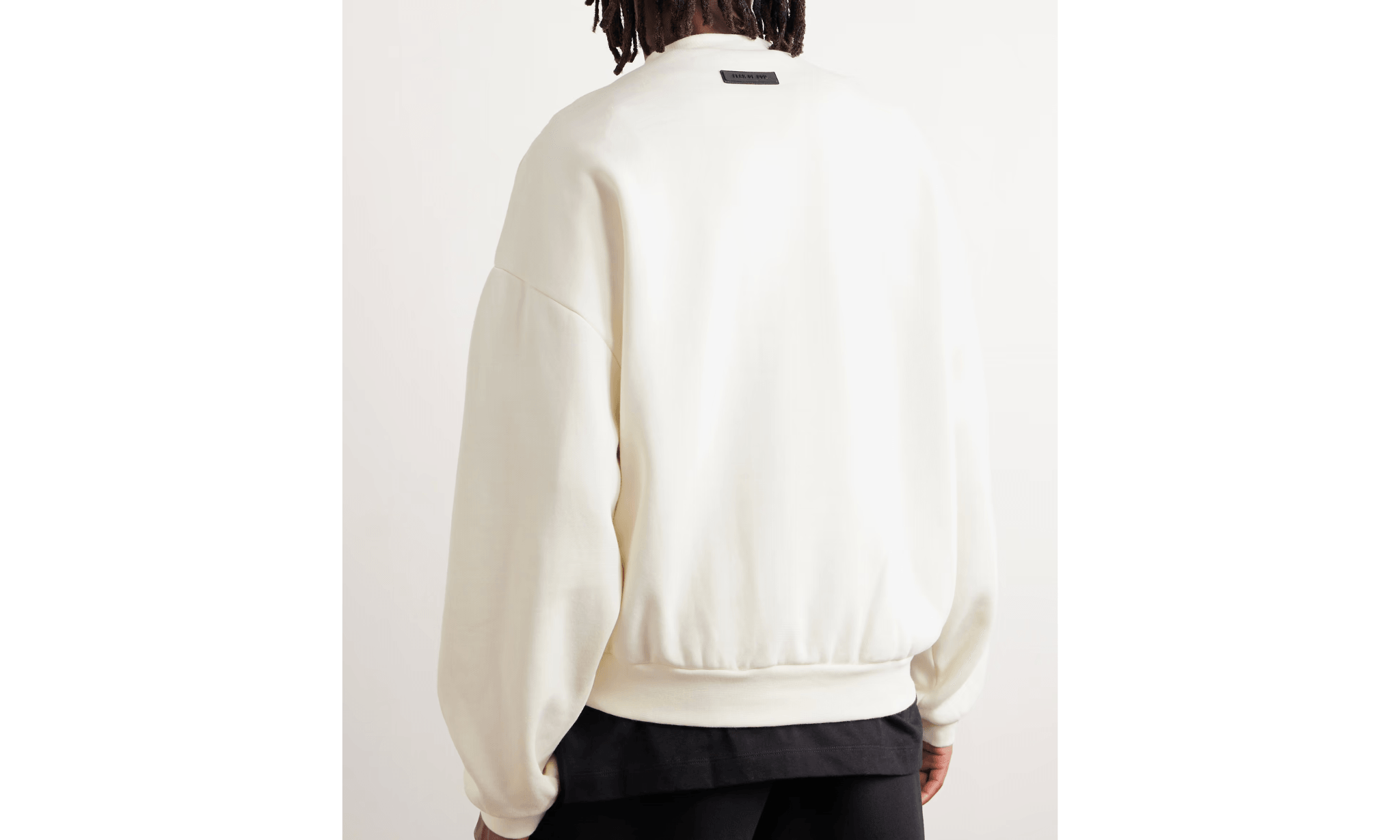 Mikina Fear Of God Essentials Logo-Appliquéd Sweatshirt White - SneakerDefinition