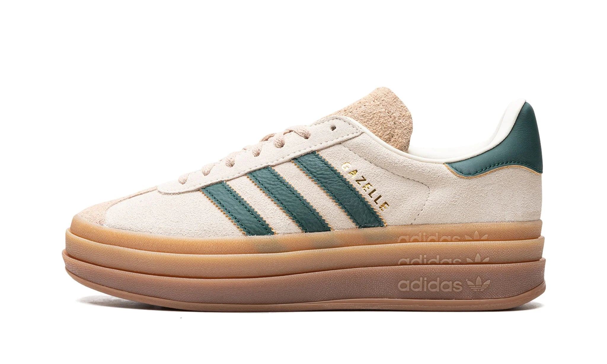 Obuv Adidas Gazelle Bold Magic Beige Collegiate Green - SneakerDefinition