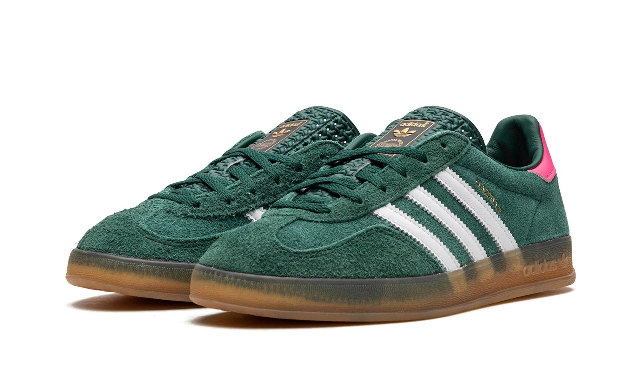 Obuv Adidas Gazelle Indoor Collegiate Green Lucid Pink - SneakerDefinition