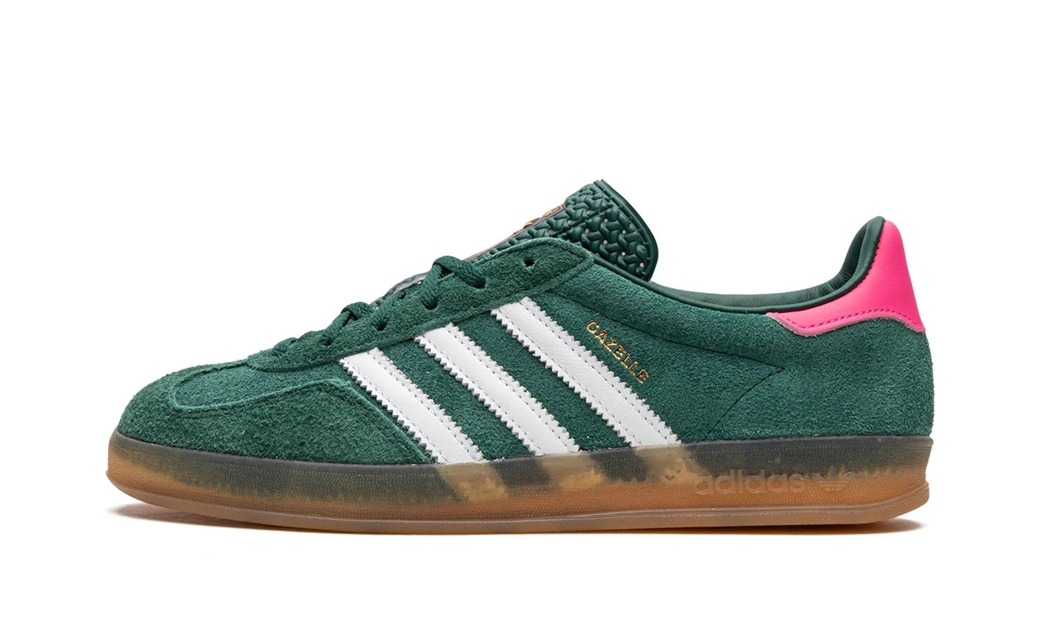 Obuv Adidas Gazelle Indoor Collegiate Green Lucid Pink - SneakerDefinition