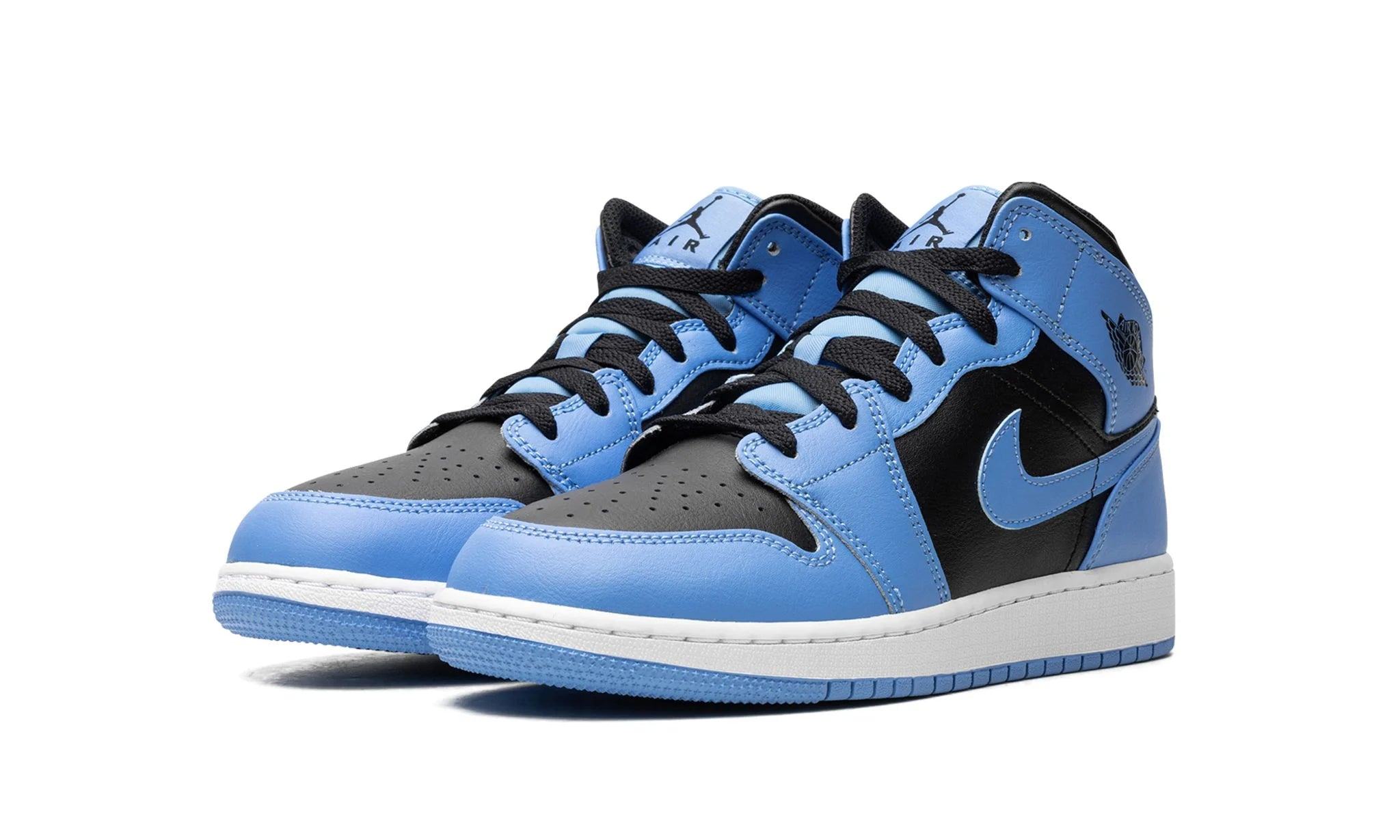 Obuv Air Jordan 1 Mid University Blue Black (GS) - SneakerDefinition