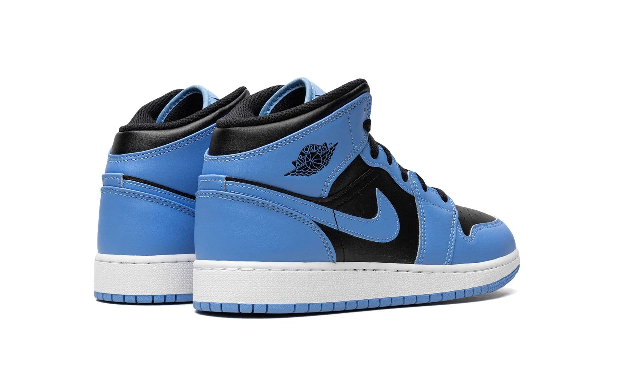 Obuv Air Jordan 1 Mid University Blue Black (GS) - SneakerDefinition