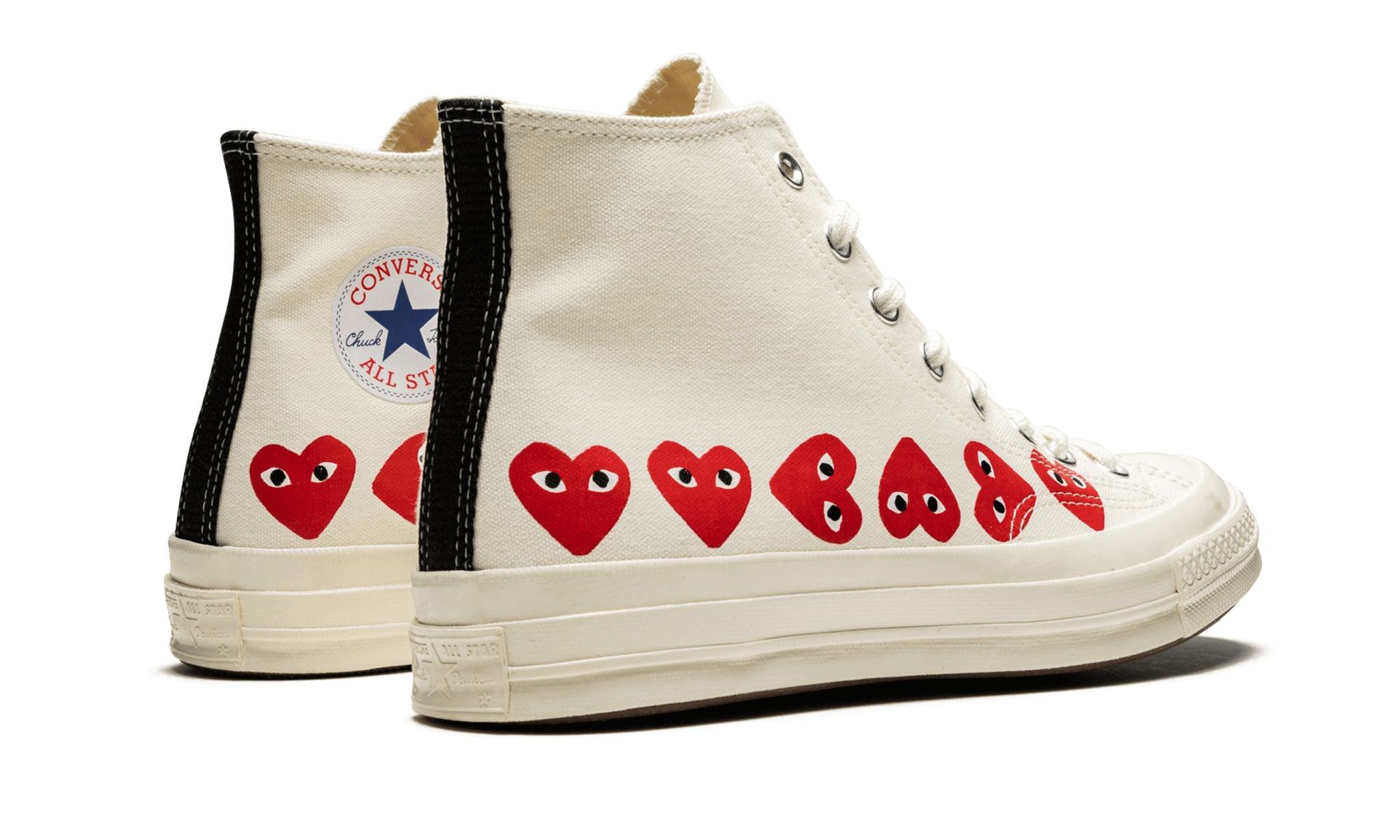 Obuv Converse Chuck Taylor All Star 70 Hi Comme des Garcons PLAY Multi-Heart White - SneakerDefinition