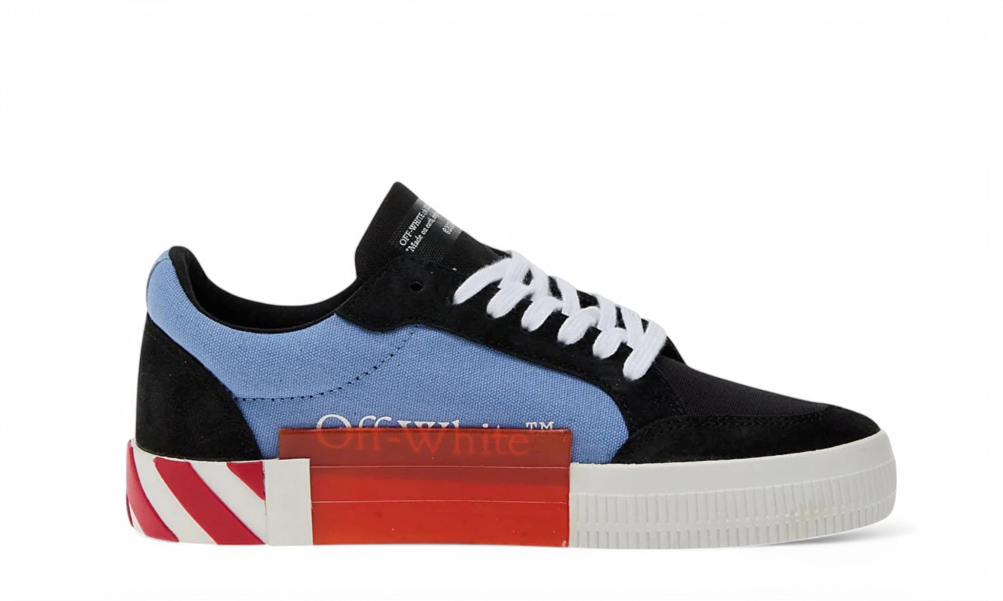 Obuv OFF-WHITE Vulc Low Black Light Blue (GS) - SneakerDefinition