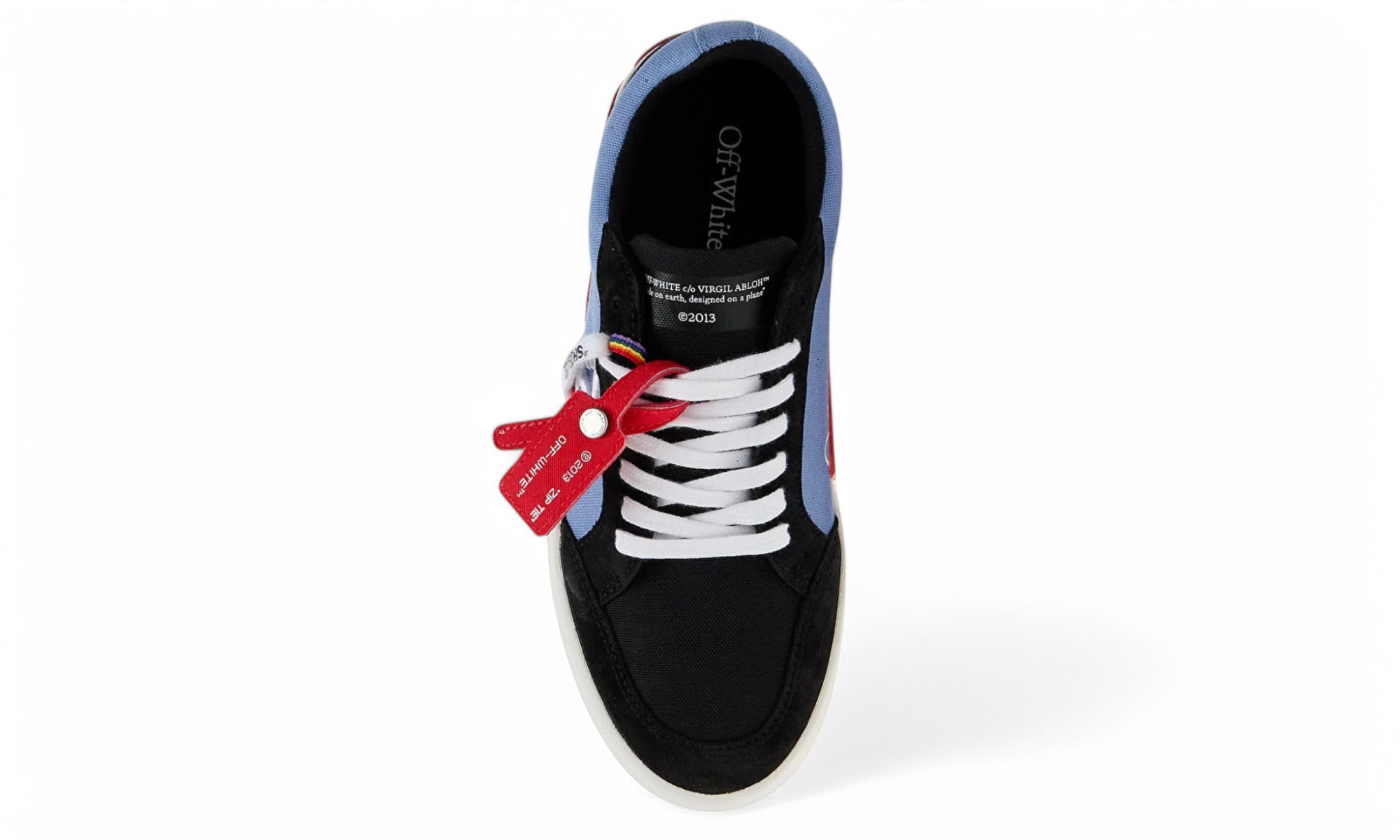 Obuv OFF-WHITE Vulc Low Black Light Blue (GS) - SneakerDefinition