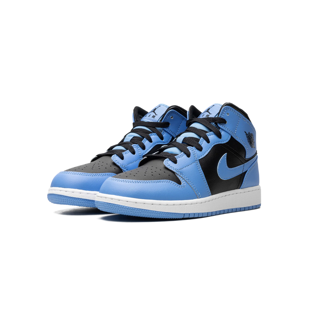 Air Jordan 1 Mid University Blue Black (GS)