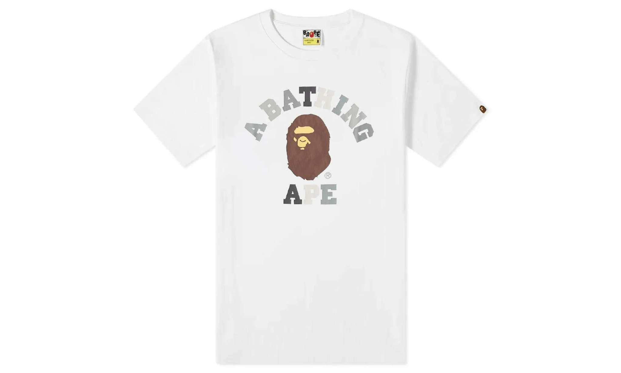 Trička BAPE Colors College Tee White - SneakerDefinition