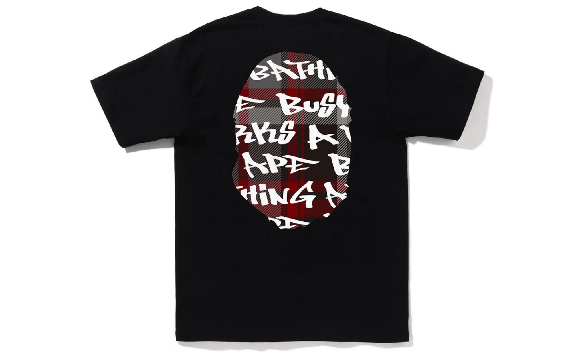 Trička BAPE Graffiti Check Big Ape Head Tee - SneakerDefinition