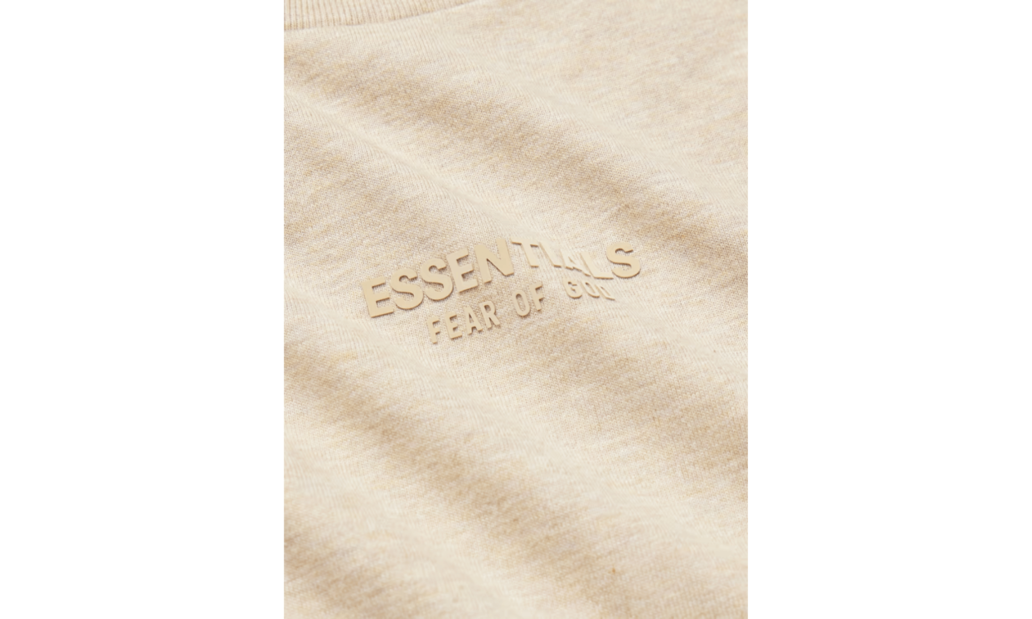 Tričko Fear Of God Essentials Logo-Appliquéd T-Shirt Gold Heather - SneakerDefinition