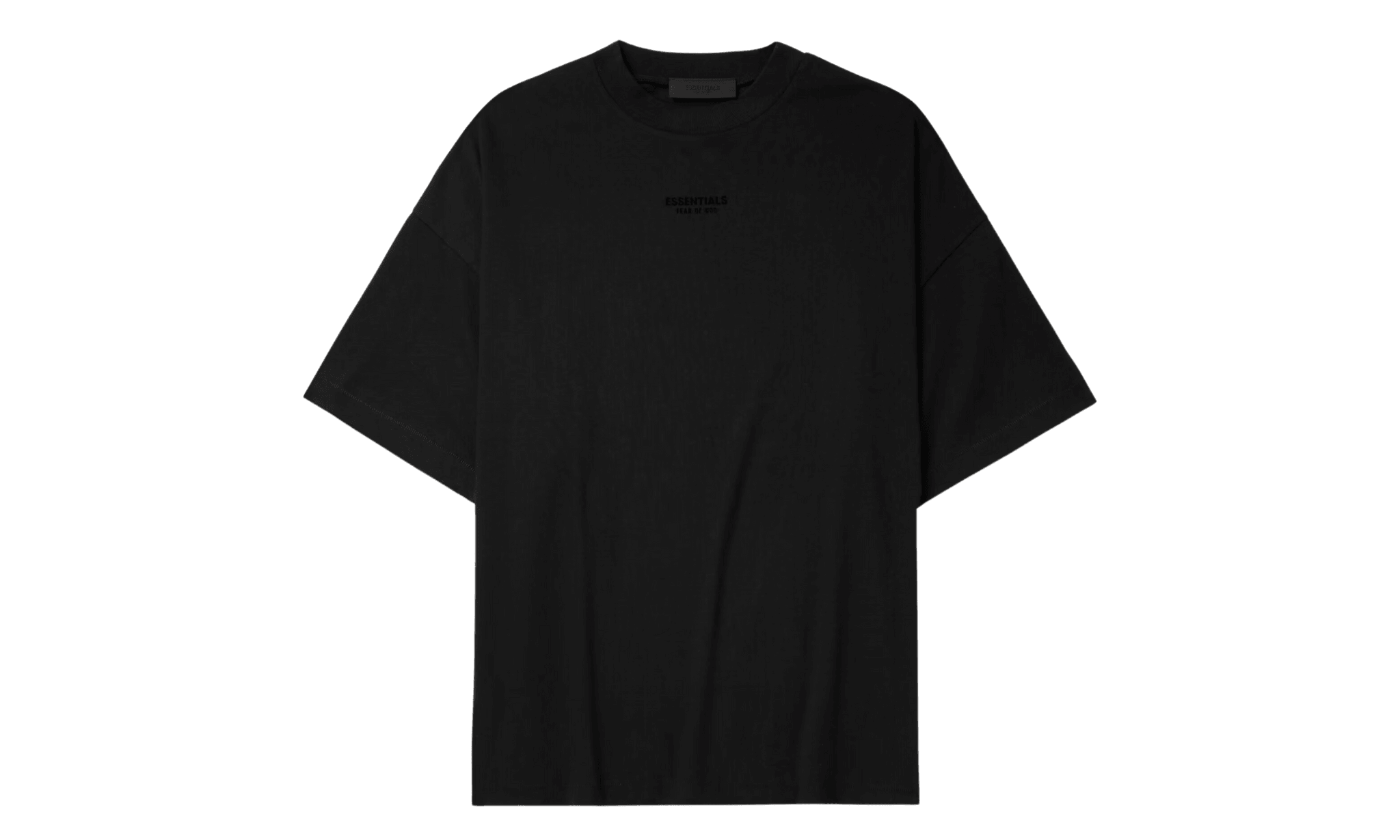 Tričko Fear Of God Essentials Logo-Appliquéd T-Shirt Jet Black - SneakerDefinition