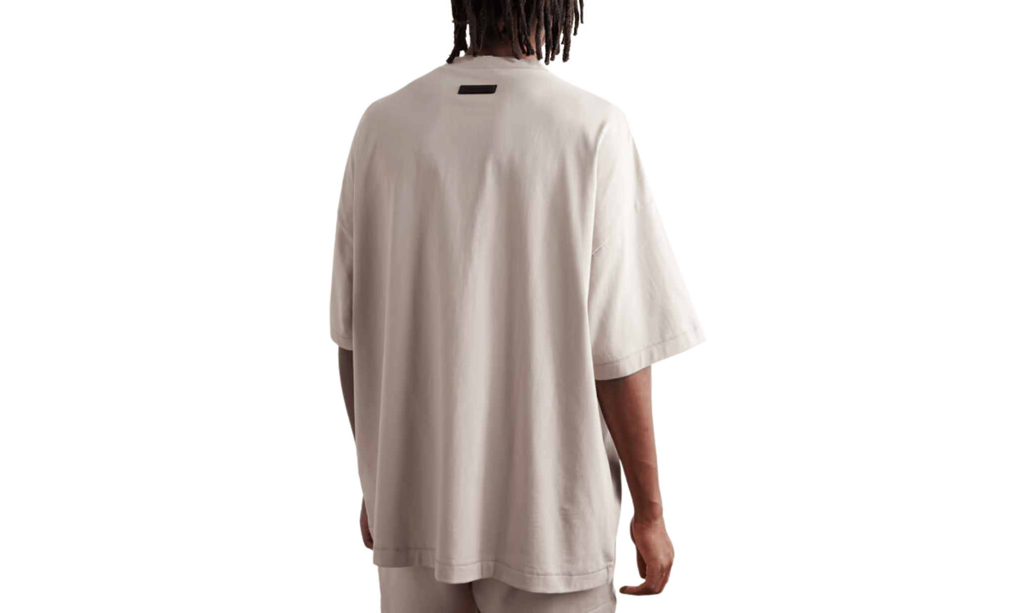 Tričko Fear Of God Essentials Logo-Appliquéd T-Shirt Silver Cloud - SneakerDefinition