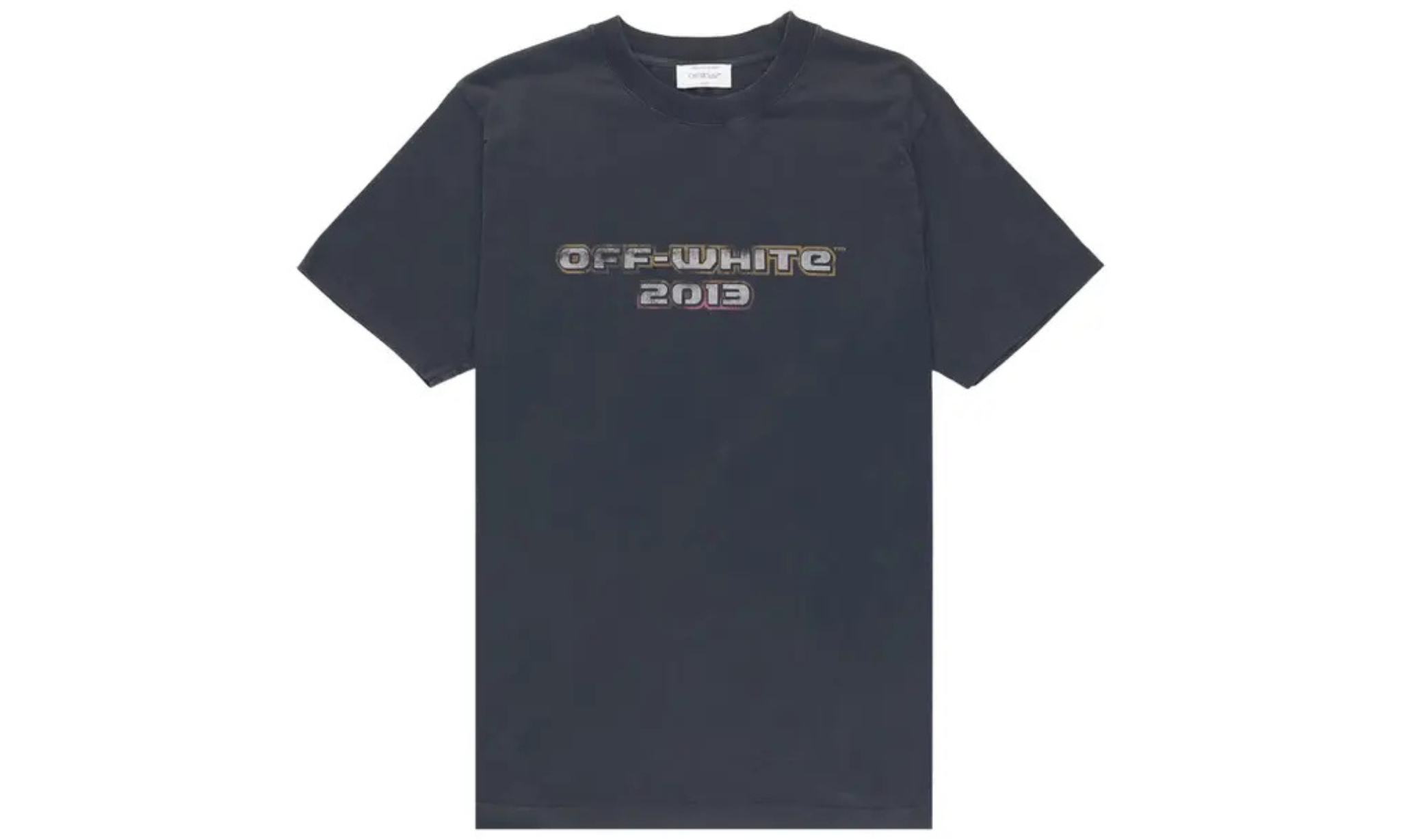 Tričko OFF-WHITE Digit Bacchus Slim S/S T-Shirt Washed Black - SneakerDefinition