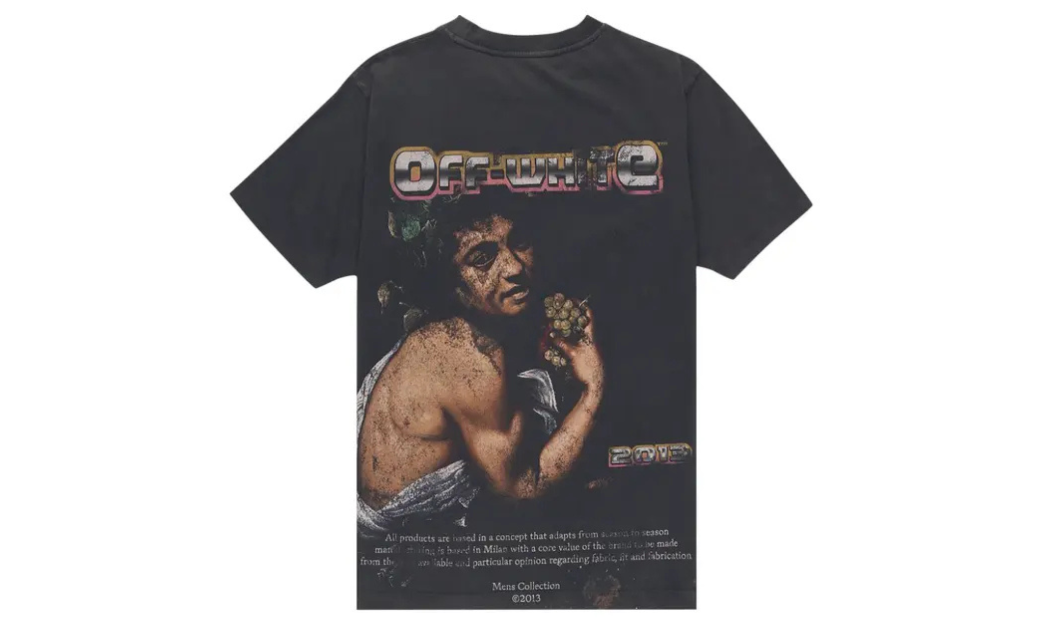 Tričko OFF-WHITE Digit Bacchus Slim S/S T-Shirt Washed Black - SneakerDefinition