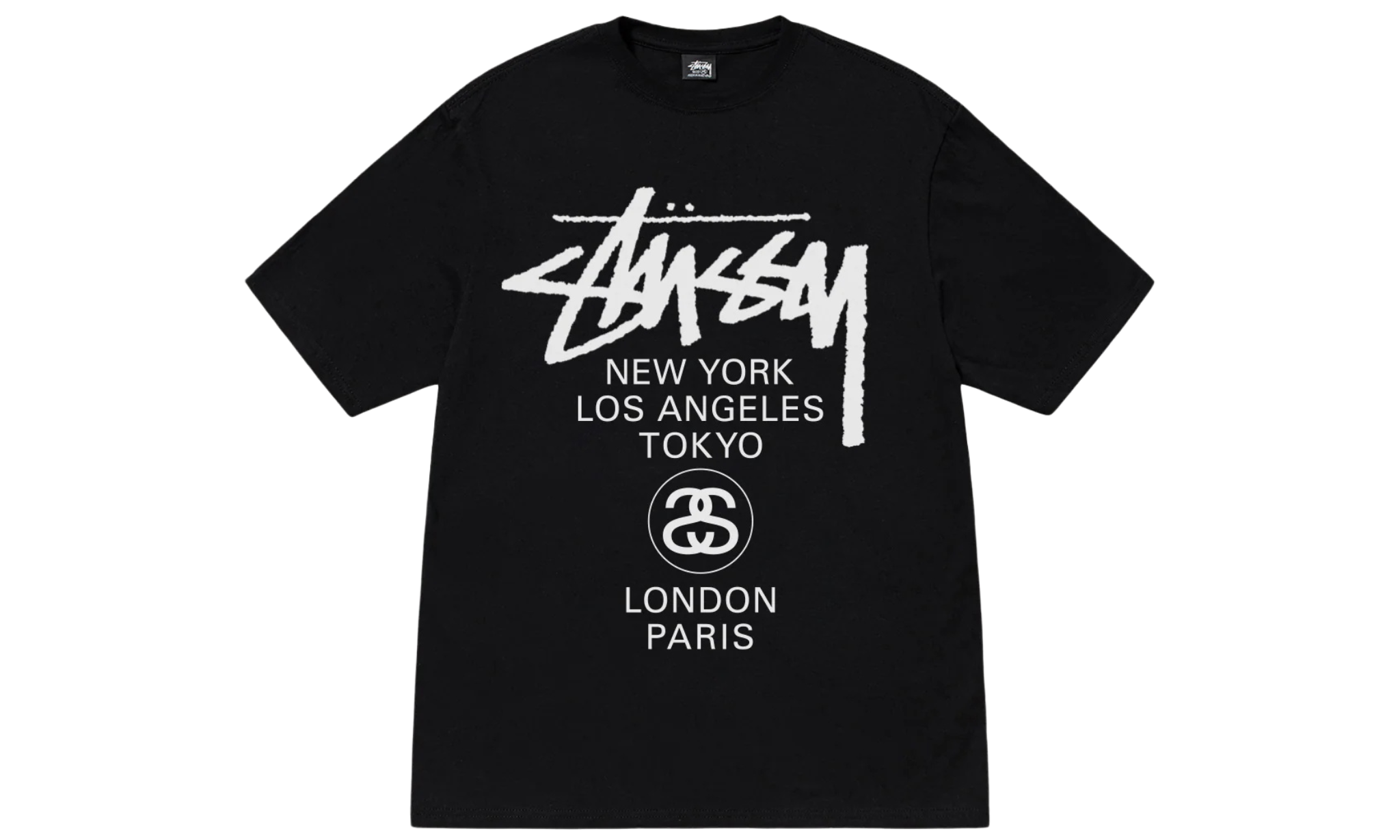 Tričko Stüssy World Tour Tee Black - SneakerDefinition