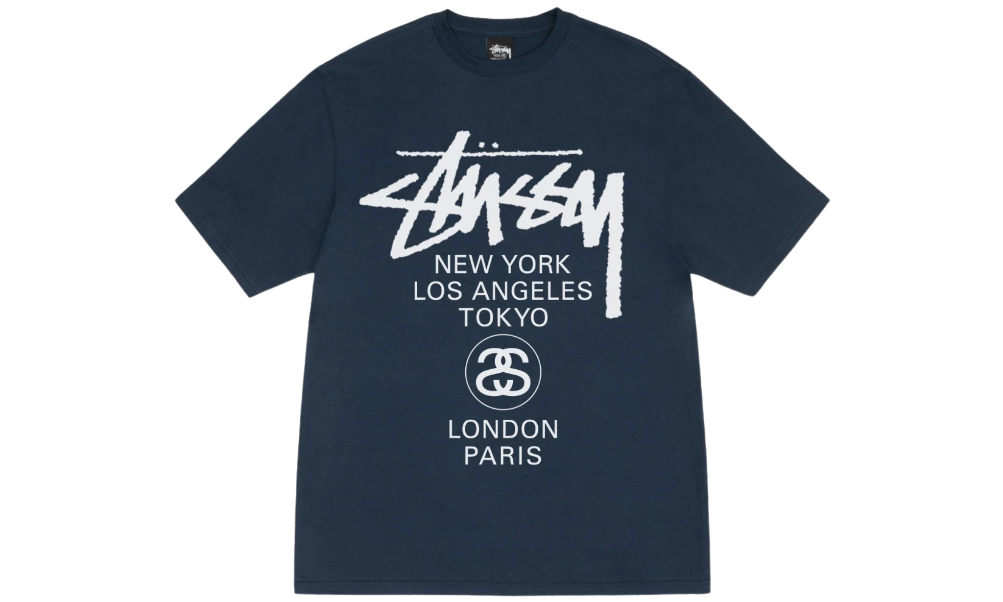 Tričko Stüssy World Tour Tee Navy - SneakerDefinition